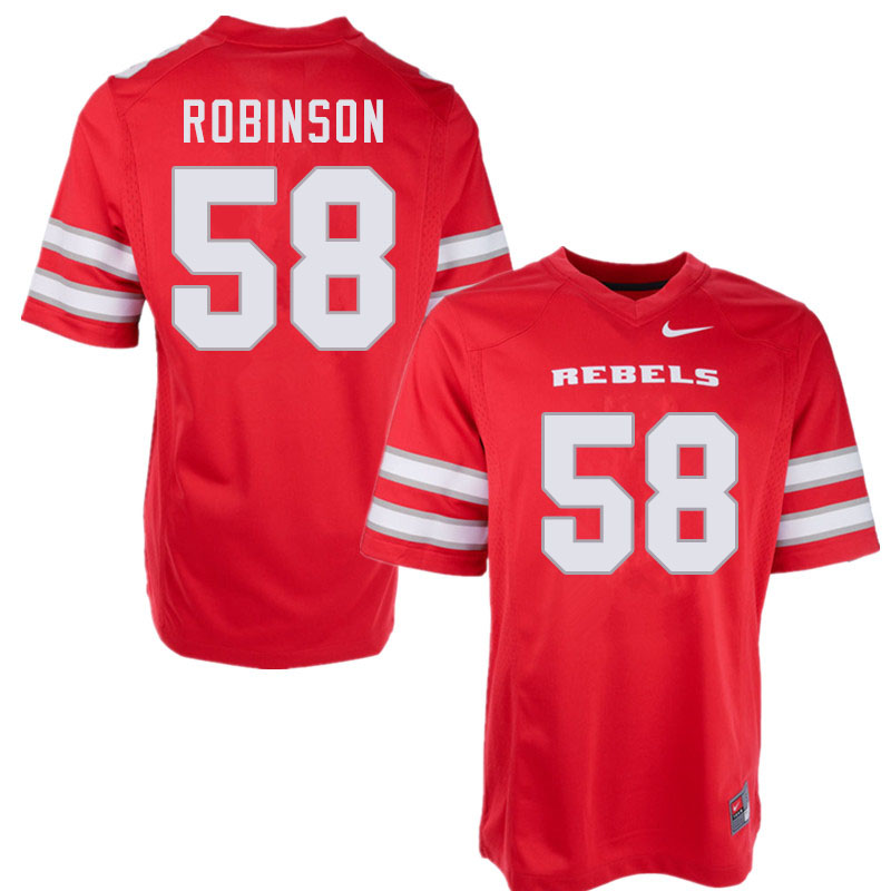 Men #58 Seth Robinson UNLV Rebels College Football Jerseys Sale-Red